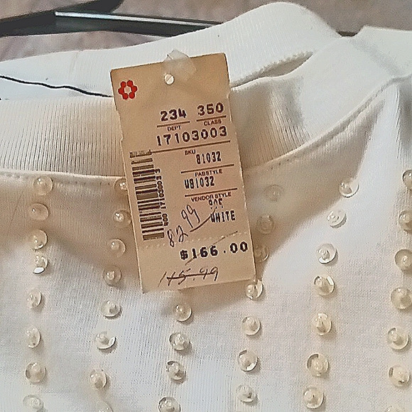 💋sale 90's  Adrienne Vittadini! SEQUIN  Adrienne Vittadini sequin top💋 - Picture 4 of 4